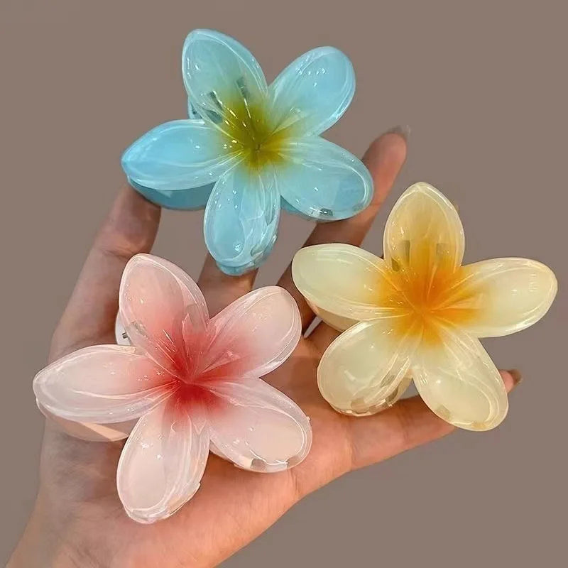 Boho Flower Hair Clips Large Acrylic Barrettes For Women - Smarsty