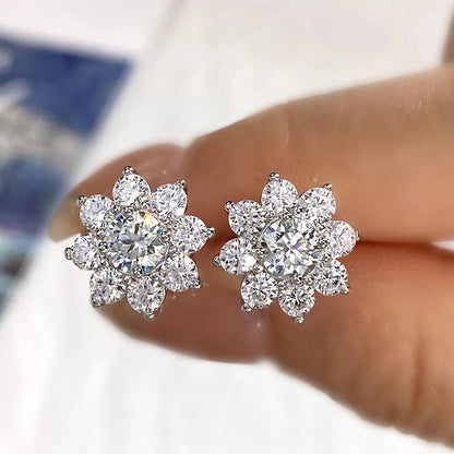 0.5Ct Moissanite Stud Earrings Sterling Silver Sparkle - Smarsty