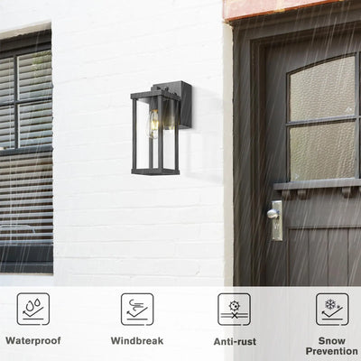 Porch Light With GFCI Outlet Dusk To Dawn Outdoor Light Exterior Lighting Fixtures Wall Mount For House Patio Garage Hallway