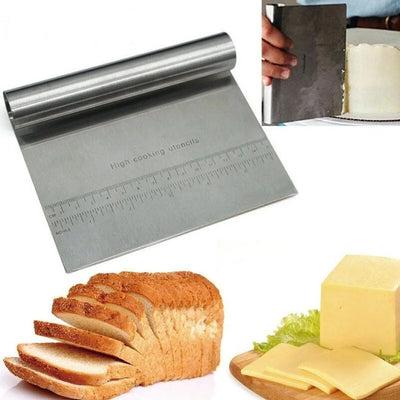 Stainless Steel Dough Scraper with Measuring Scale - Smarsty