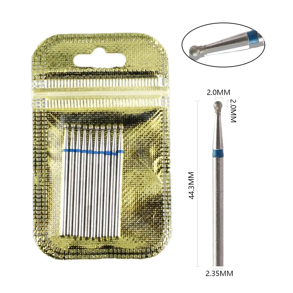 10 Piece Diamond Nail Drill Bit Set for Perfect Manicures - Smarsty
