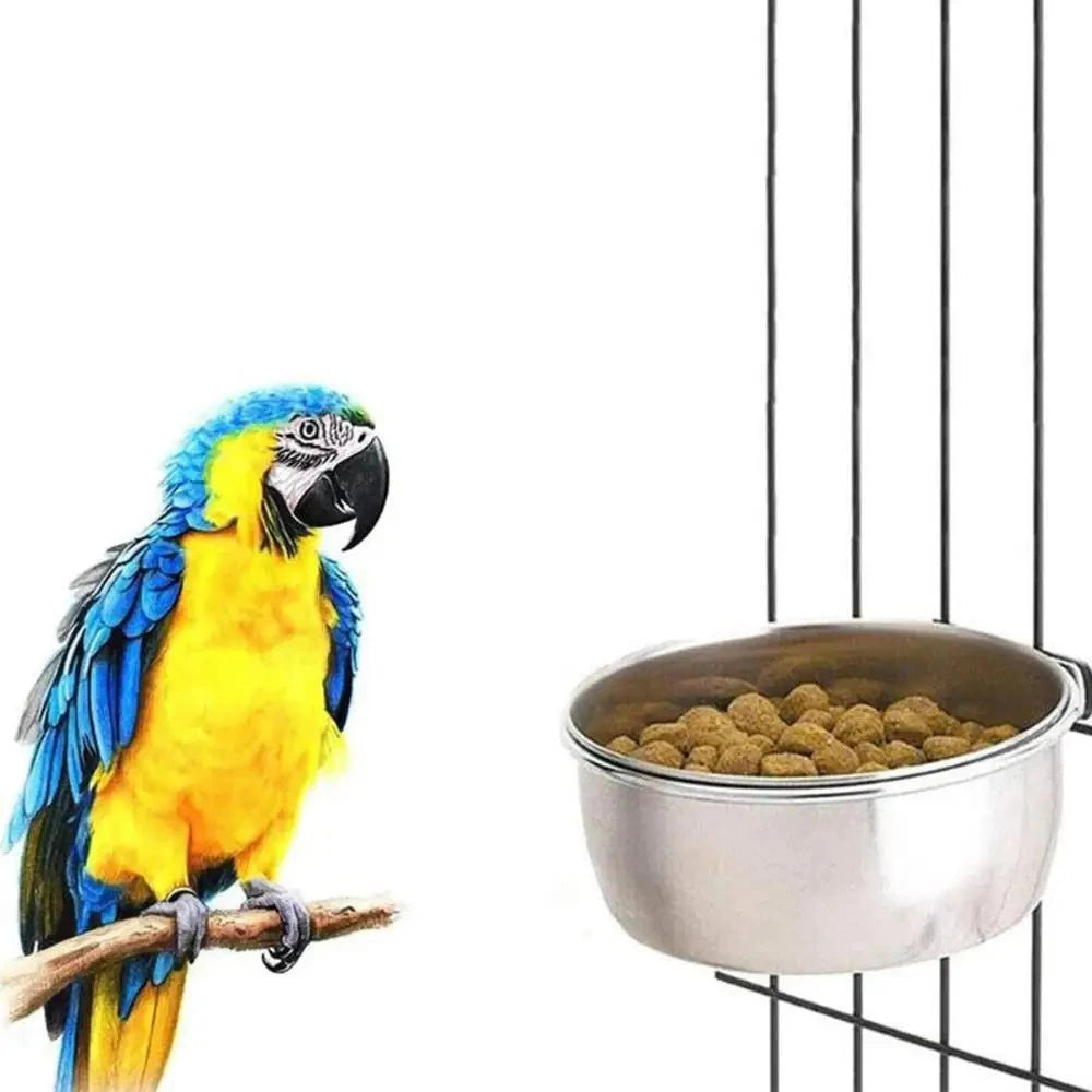 Stainless Steel Clamp-On Pet Food Dish and Water Drinker - Smarsty