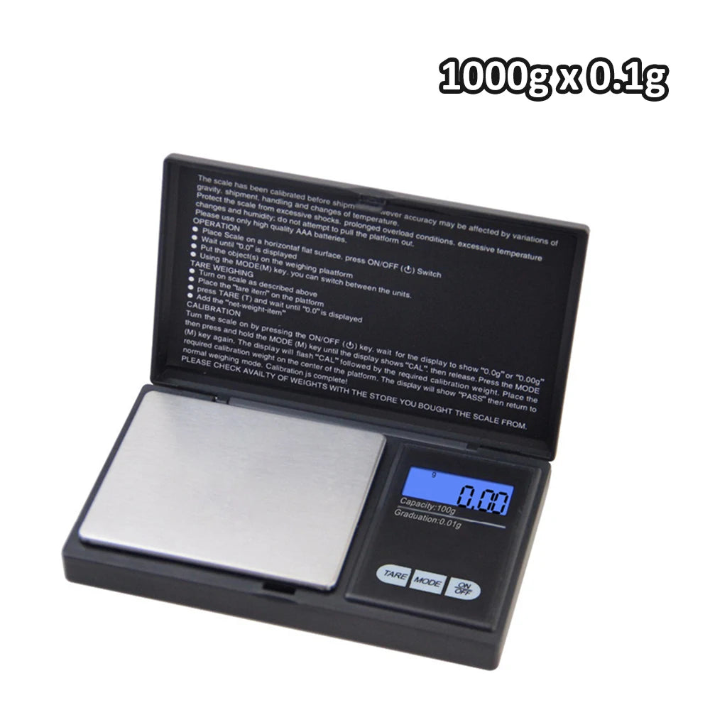 0.01g Jewelry Mini Stainless Steel Electronic Scale Digital Pocket Scale Gold Gram Balance Weight Scale Portable Pocket Scale