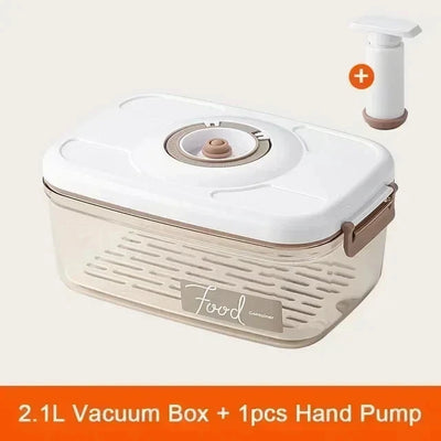 Food Vacuum Storage Box Sealed Kitchen Fresh-Keeping Box Large Capacity Food Transparent Storage Container with Vacuum Pump by Smarsty