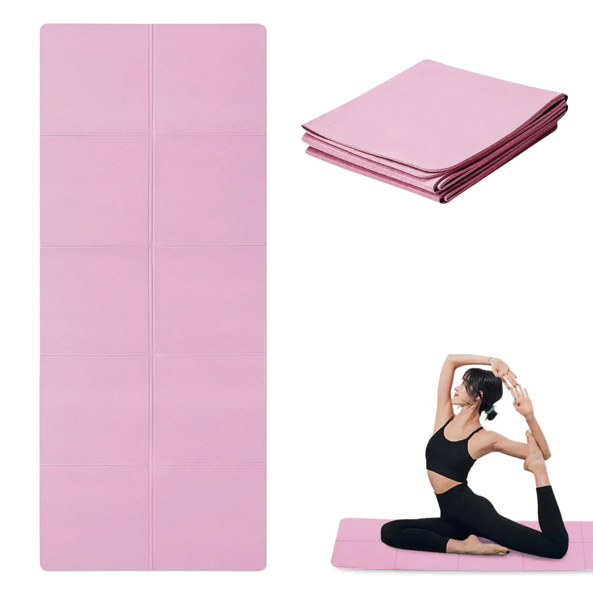 Yoga Mat Pilates Fitness Mat 3/4/6mm Thicknes Non Slip Yoga Cushion Travel Fitness Exercise Pad for Women Home Gym Floor Workout - Smarsty