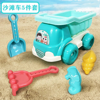 23PCS Summer Beach Set Toys For Kids Digging Sand Plastic Bucket Watering Bottle Shovels Children Beach Water Game Toys Tools by Smarsty