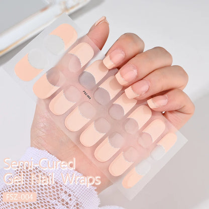 Long-Lasting Semi-Cured Gel Nail Stickers for Easy Application - Smarsty