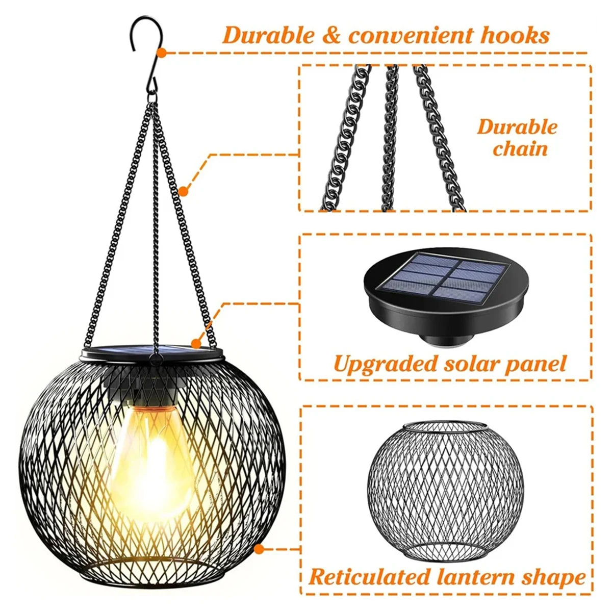 Solar LED Lanterns With Daylight Sensor For Outdoor Use - Smarsty