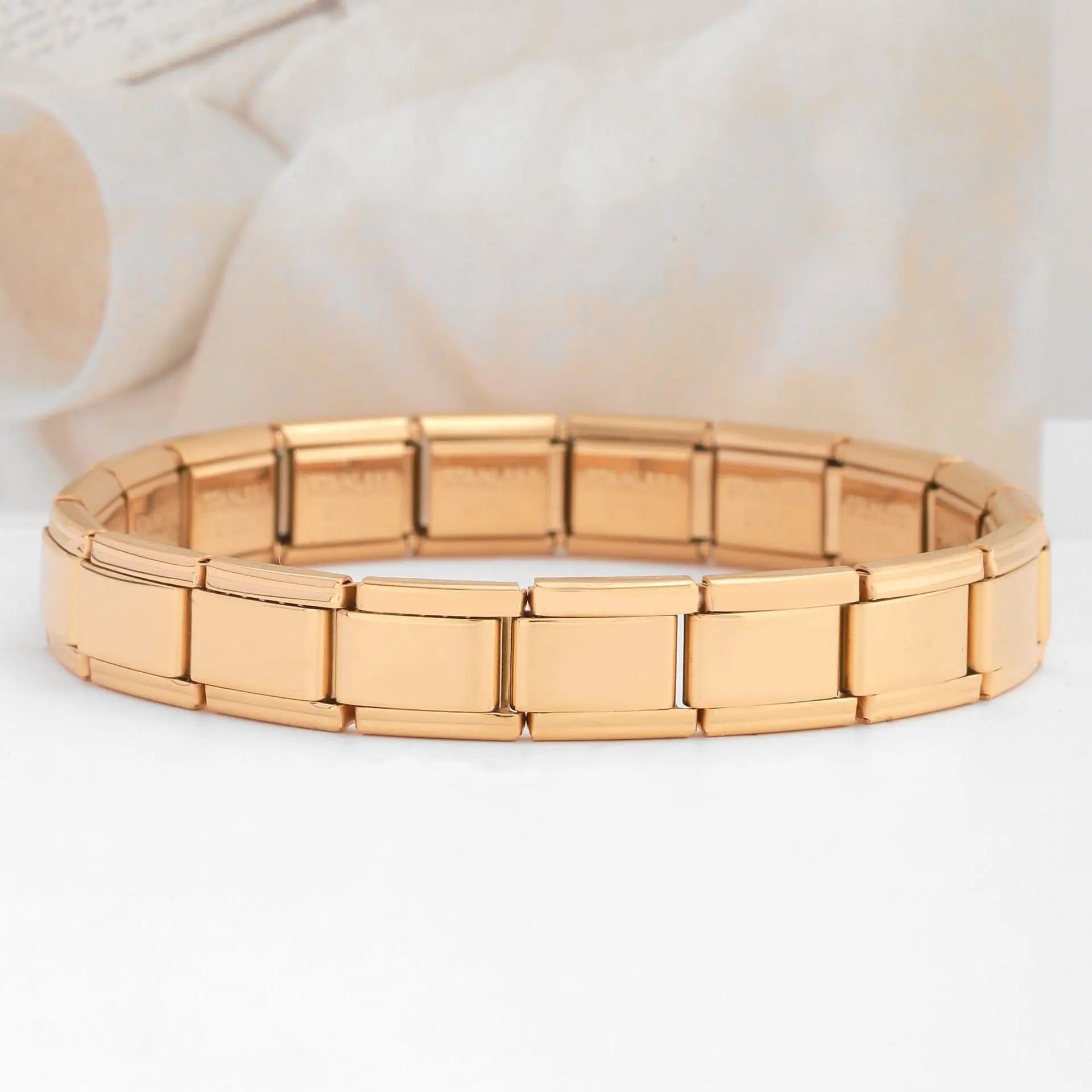 Italian Stainless Steel Square Bracelets Stretchable Unisex Jewelry - Smarsty