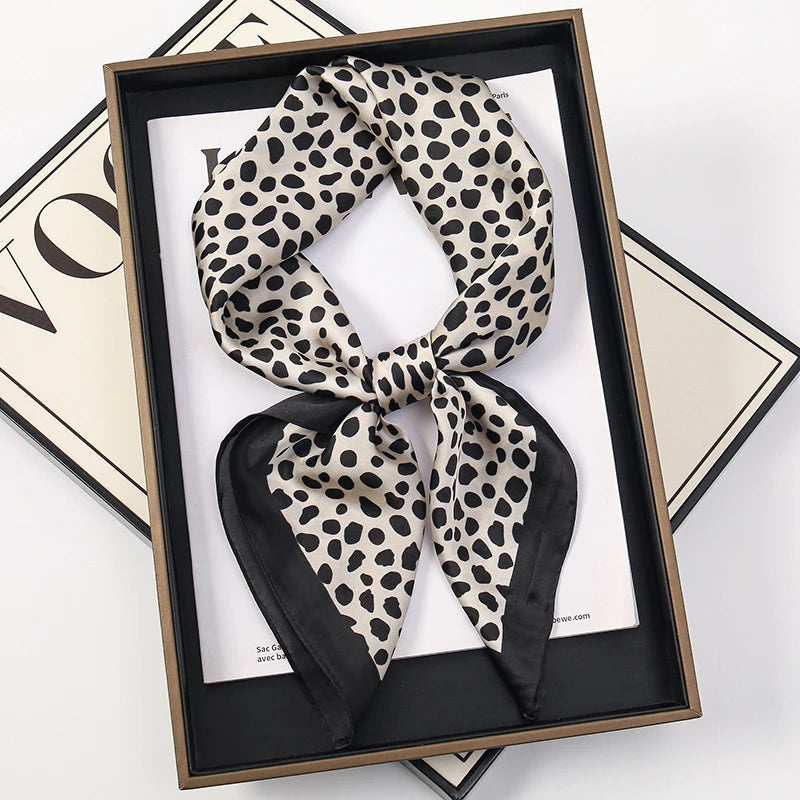 Luxury Square Silk Scarf for Women Stylish Satin Hijab Wrap - Smarsty
