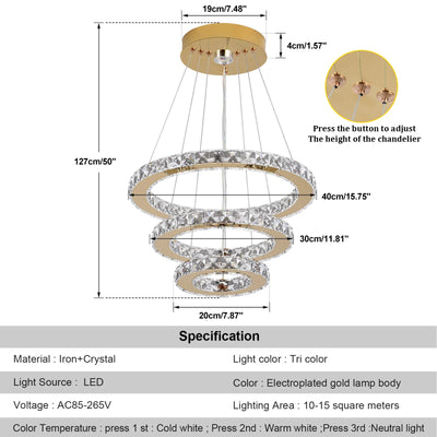 French luxury crystal chandeliers Hall living room Led ceiling lamp pendant ceiling light Room Kitchen Dining table decoration ﻿ - Smarsty