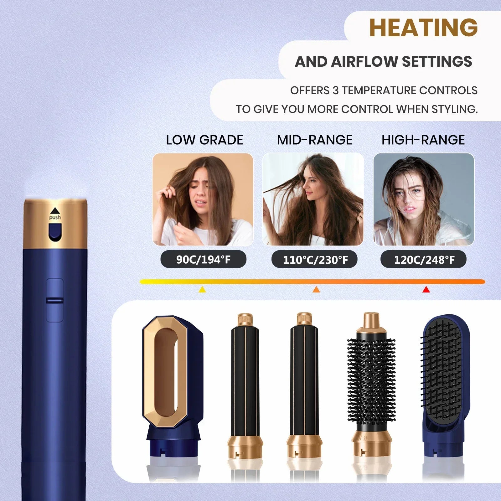 5 In 1 Multi Hair Straightener And Styler Dryer - Smarsty