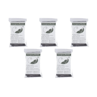 1-10PCS Emergency Blanket Outdoor Survive First Aid Military Rescue Kit Windproof Waterproof Foil Thermal Blanket for Camping by Smarsty