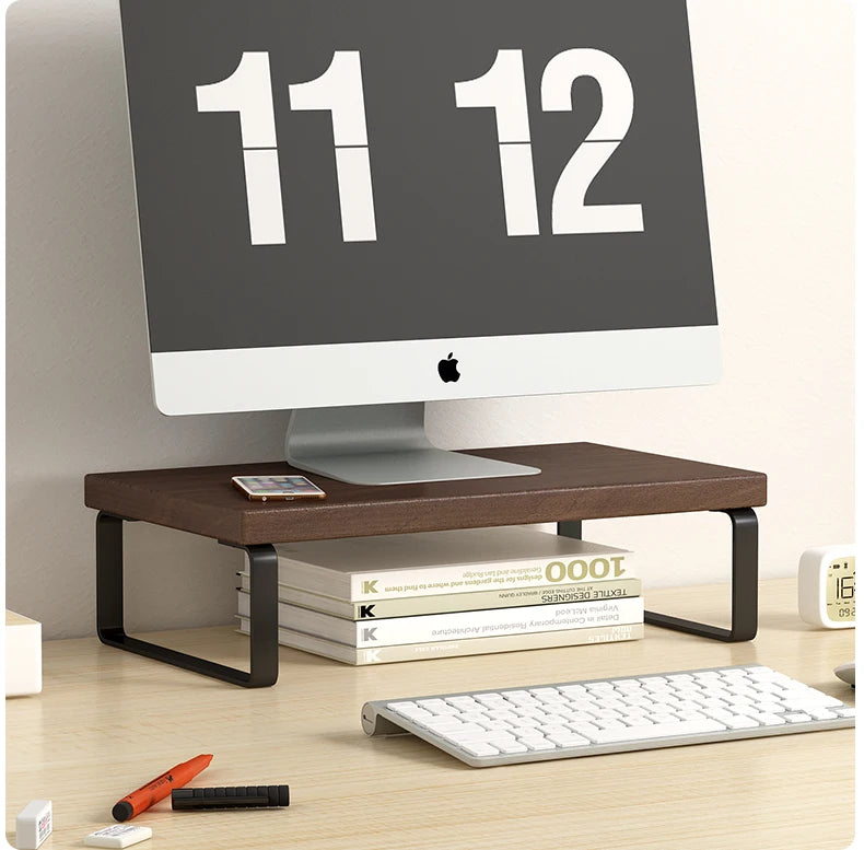 30/40/50cm Monitor Raised Shelf Office Laptop Bracket Desktop Computer Stand Desktop Rack Home Storage Holders Organizer by Smarsty