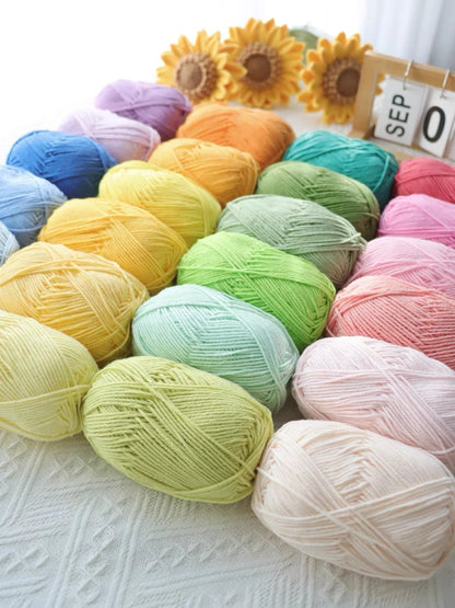 Soft Milk Cotton Yarn for Hand Knitting Projects - Smarsty