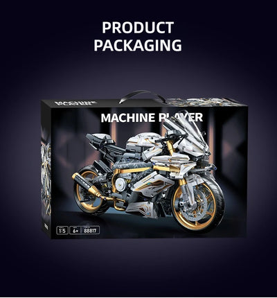 TOYLINX Alloy Motorcycle Desktop Decorations 2045PCS Racing Building Block Model  Kid Toys Christmas Easter Festive Gift Giving - Smarsty