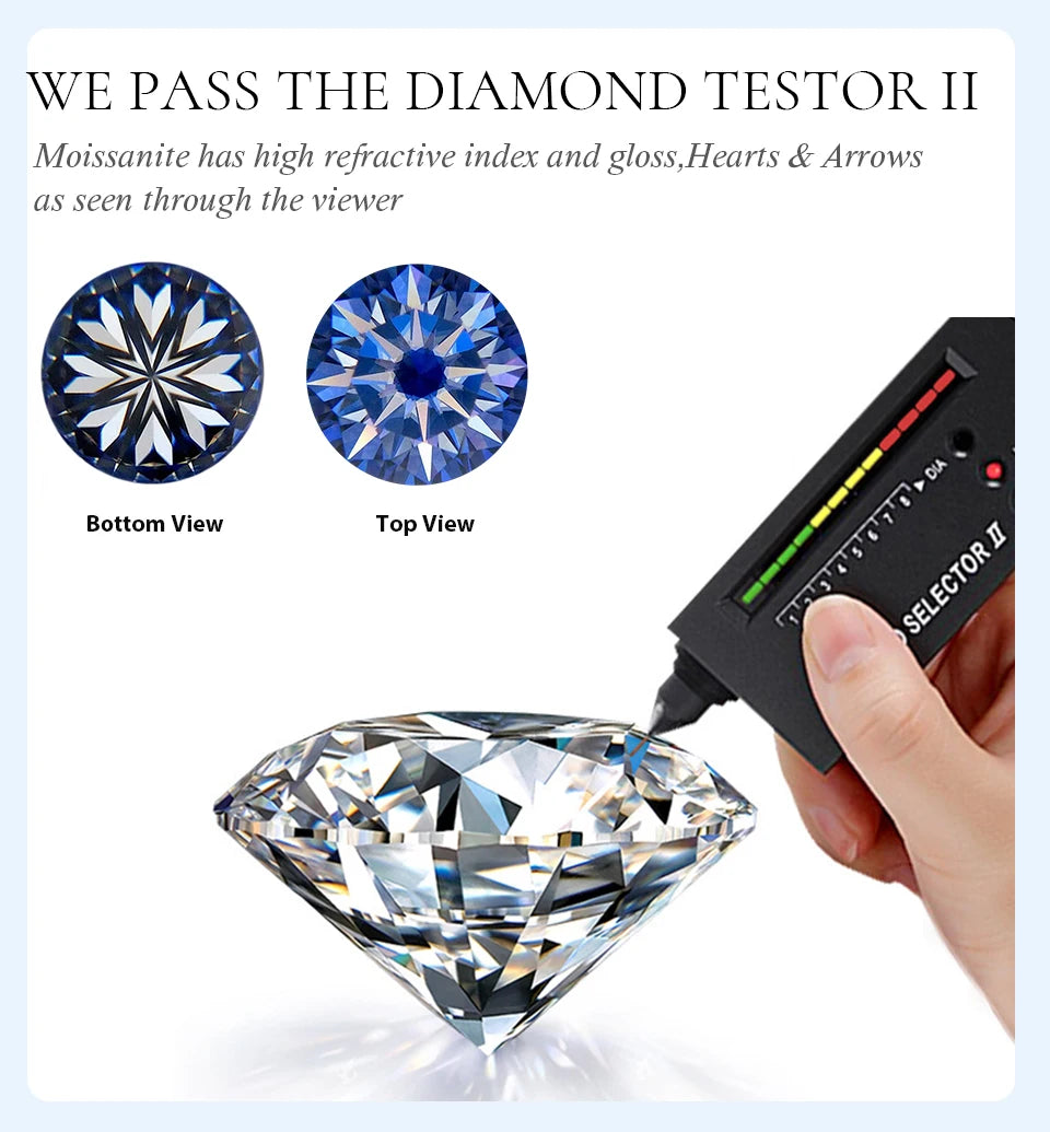 Certified D Color Moissanite Stud Earrings Gold Plated - Smarsty