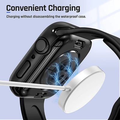 Tempered Glass+Case For Apple Watch 38mm 40mm 41mm 42mm 44mm 45mm 46mm Screen Protector Protective Cover iWatch 10 8 7 9 6 SE 5 - Smarsty