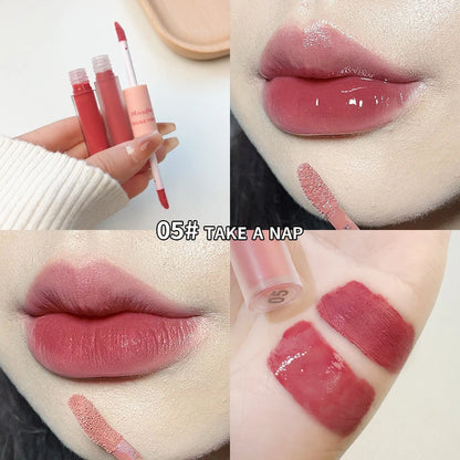 Double End Lip Glaze Glossy Color and Moisture - Smarsty