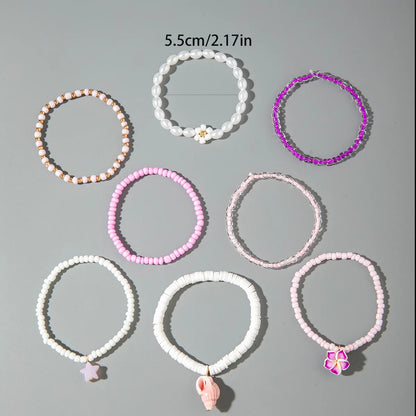 Bohemian Imitation Pearl Bracelets Set for Women - Smarsty