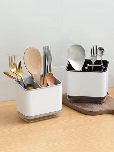 Household Multi-Functional Tableware Rack, Kitchen Tableware Drain Rack, Chopsticks Rack, Spoon, Chopsticks, Fork, Storage Rack by Smarsty