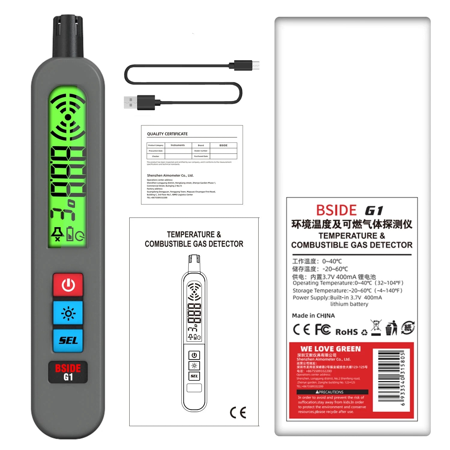 Professional Gas Leak Detector with Audible Alarm - Smarsty