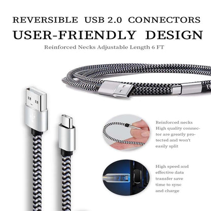 USB Type C Cable 2.4A Fast Charging Nylon Braided - Smarsty
