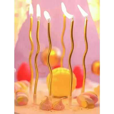 6/12/48pcs/1case Birthday Candles Spiral Cake Candles  Long Thin Cake Candles For Wedding Party And Cake Decoration - Smarsty