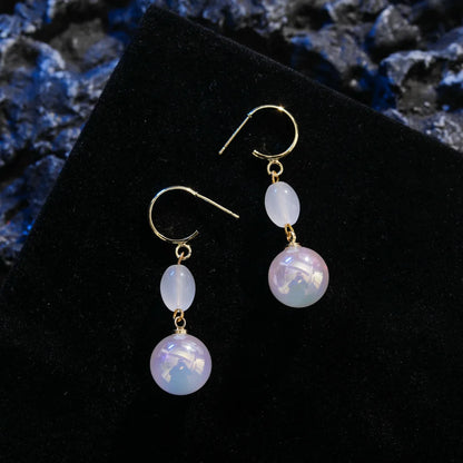 Pearl Long Earrings With Rhinestones For Wedding Fashion - Smarsty