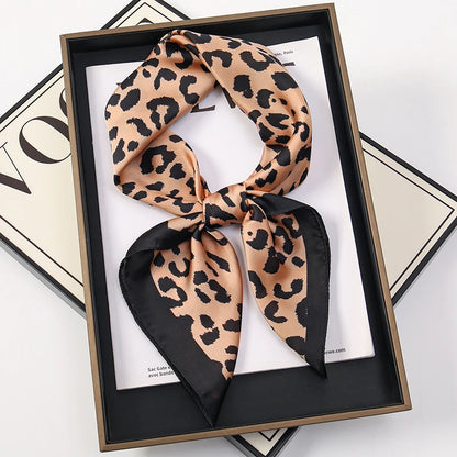 Luxury Square Silk Scarf for Women Stylish Satin Hijab Wrap - Smarsty