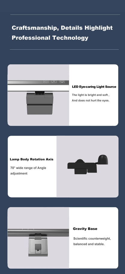 LED Computer Monitor Light Bar for Eye Protection and Dimming - Smarsty