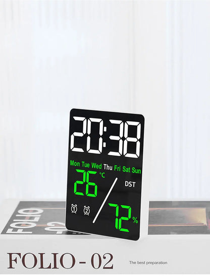 Multifunctional Large Screen Digital Alarm Clock with Humidity Display - Smarsty