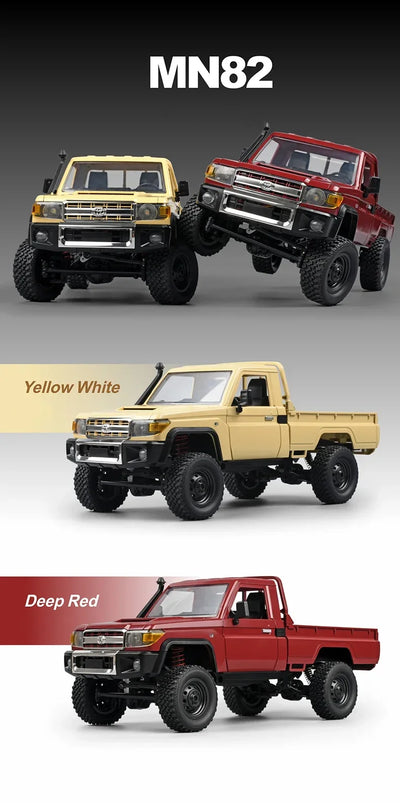 MN82 4WD RC Off-road Vehicle 1/12 LC79 Pickup Climbing Car with LED Lights Full Size Simulation RC Climbing Car Boy Toy Car - Smarsty