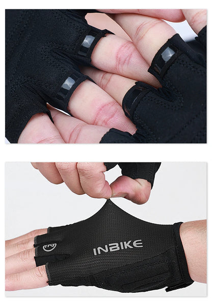 INBIKE Breathable Half Finger Cycling Gloves with Shock Absorption - Smarsty