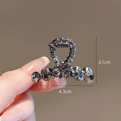 Korean Alloy Rhinestone Hair Claw For Women Elegant - Smarsty