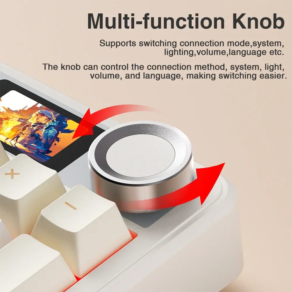 Wireless Gaming Keyboard With Macro Keys And TFT Display