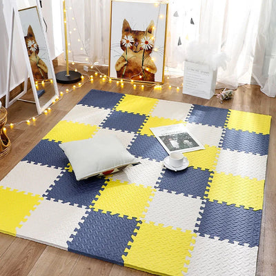 12pcs Foam Baby Play Mat Puzzle Mat Kids Interlocking Exercise Tiles Rugs Floor Tiles Toy Carpet Soft Carpet 30*30*1cm - Smarsty