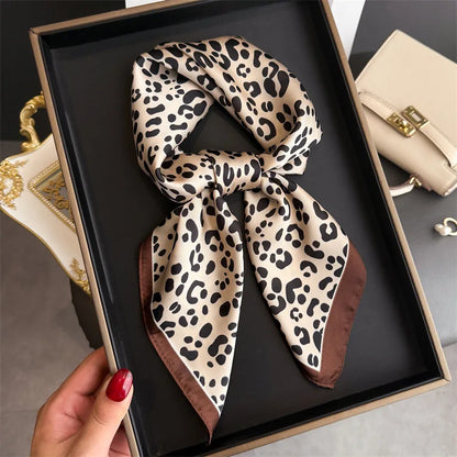 Bohemian Silk Square Scarf for Women Luxury Floral Print - Smarsty