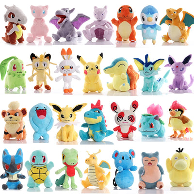 Cute Pikachu Plush Toy Pokemon Charmander Squirtle Bulbasaur Stuffed Doll Eevee Scorbunny Gengar Snorlax Christmas Gifts - Smarsty