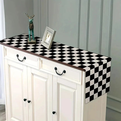 Geometric Stripe Linen Table Runner for Elegant Home Decor - Smarsty