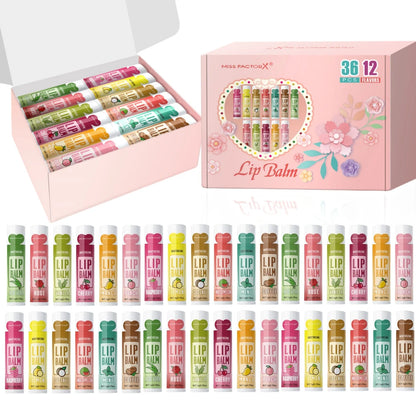 36PCS Deep Moisturizing Lip Balm Set for Bright Lips - Smarsty