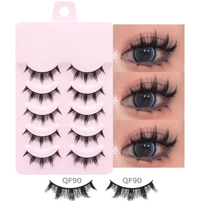 DINGSEN 5 Pairs Soft Natural Long False Eyelashes - Smarsty
