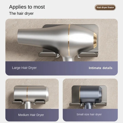 Wall-Mounted Hair Dryer Holder for Space-Saving Storage - Smarsty