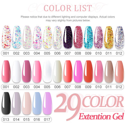 Poly Nail Gel Set With 6W LED Lamp For Beginners - Smarsty