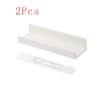 Multifunction Wall Mounted Storage Rack Self Adhesive No-drill Shelves Wall for Kitchen Bathroom C6UE by Smarsty