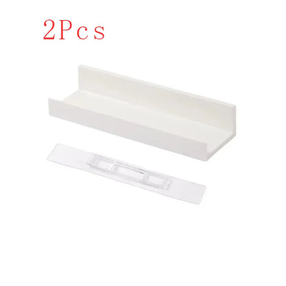 Multifunction Wall Mounted Storage Rack Self Adhesive No-drill Shelves Wall for Kitchen Bathroom C6UE