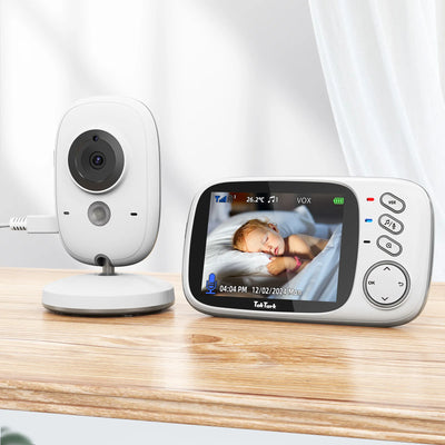 TakTark 3.2 Inch Wireless Video Baby Monitor With Lullabies Auto Night Vision Two Way Intercom Temperature Monitoring Babysitter by Smarsty