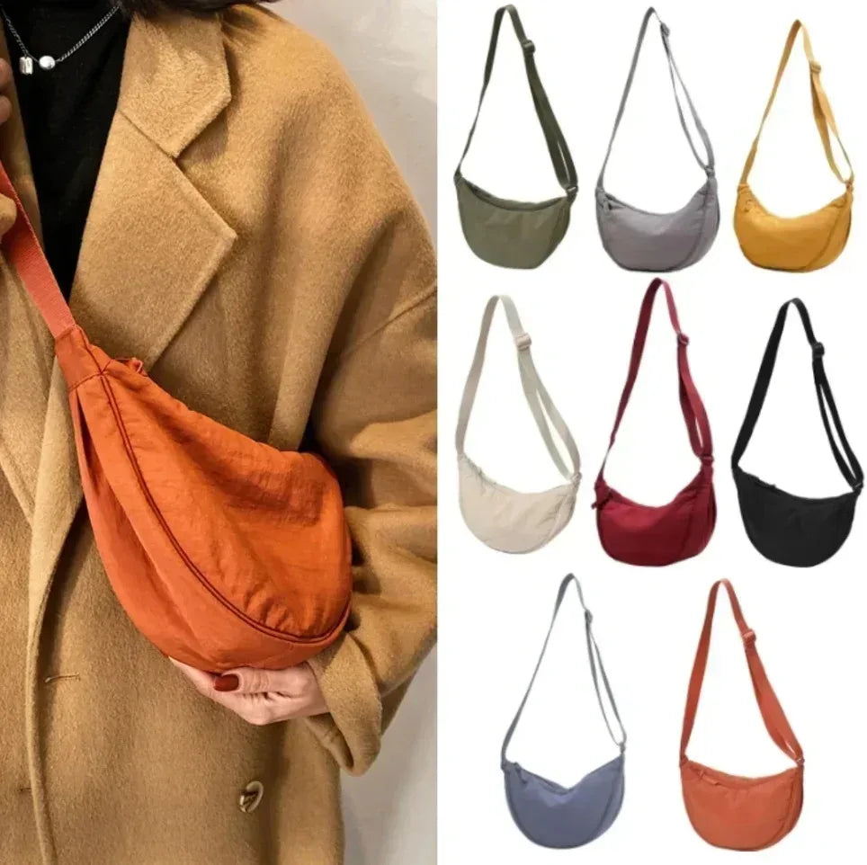 Nylon Hobo Crossbody Bag For Women Large Capacity Tote - Smarsty