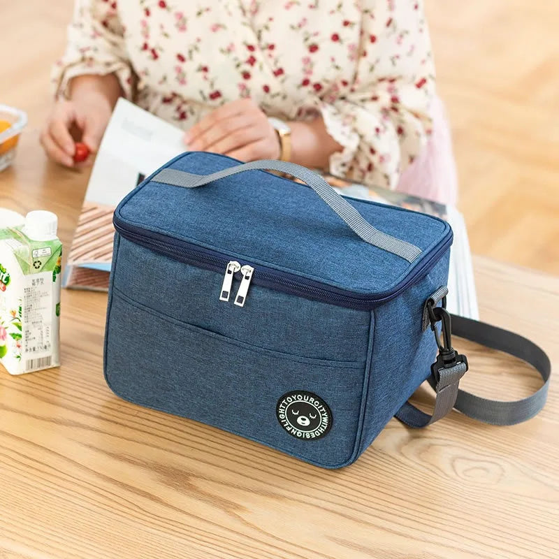 Insulated Portable Waterproof Lunch Bag With Shoulder Strap - Smarsty