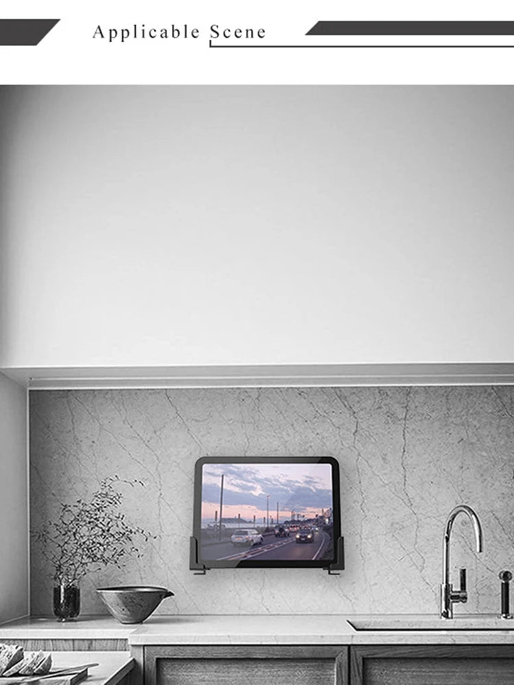 2pcs Adjustable Wall Mount Tablet Holder Universal Phone Frame Stand Bracket Bedroom Storage Support Rack